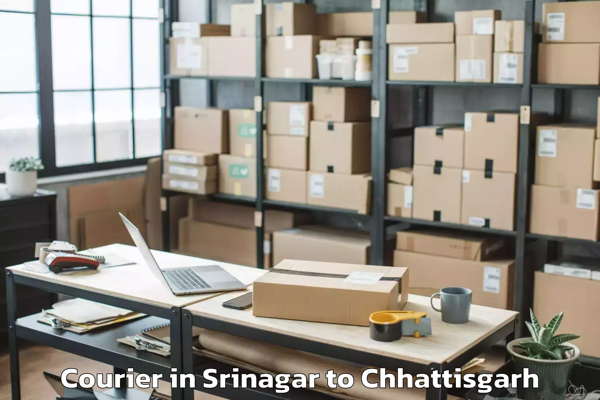 Efficient Srinagar to Bindranavagarh Gariyaband Courier